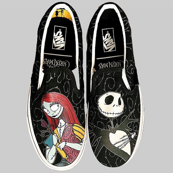 NWOT 🆕🎄VANS x Nightmare B4 Christmas Jack/Sally Slip-Ons W7|M5.5, New - Picture 2 of 10